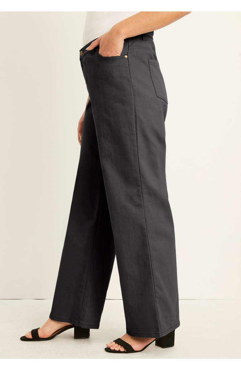 June + Vie June Fit Wide-Leg Jeans, Alternate, color, Black