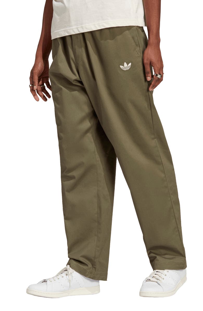 adidas Originals BPop Stretch Cotton Chino Pants, Main, color, Olive Strata