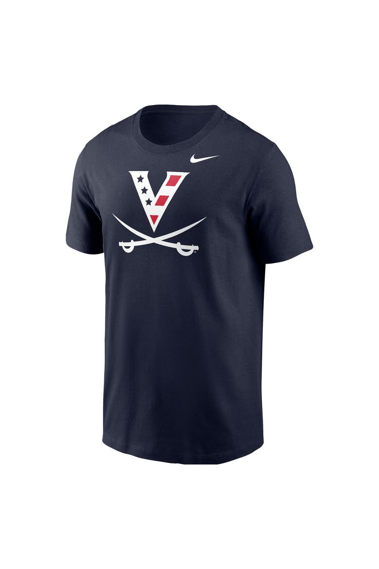 Men's Nike Navy Virginia Cavaliers Red White & Hoo Logo T-Shirt, Alternate, color, Navy