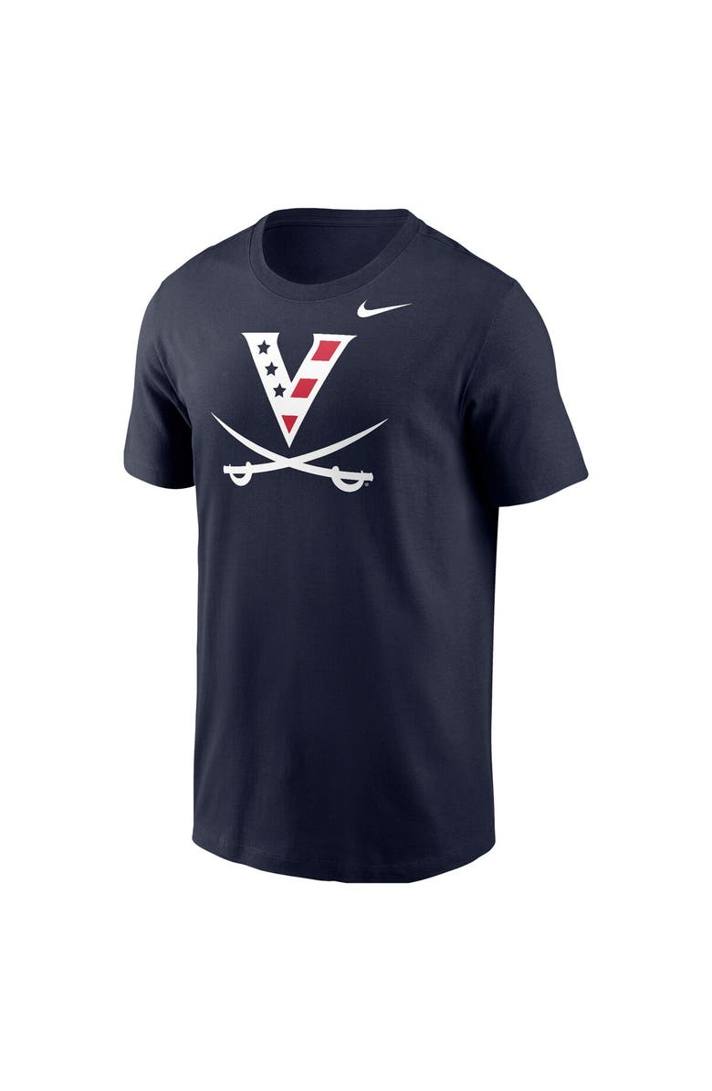Nike Men's Nike Navy Virginia Cavaliers Red White & Hoo Logo T-Shirt, Alternate, color, Navy