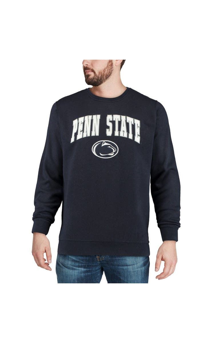 COLOSSEUM Men's Colosseum Navy Penn State Nittany Lions Arch & Logo Crew Neck Sweatshirt, Alternate, color, Navy