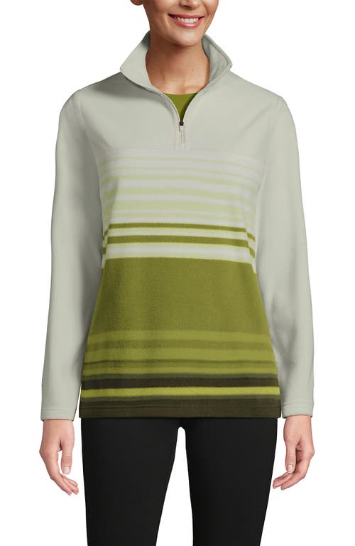 Lands' End Anyweather Fleece Quarter Zip Pullover In Burgundy