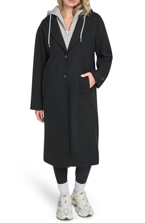 Topcoat with Removable Hooded Bib
