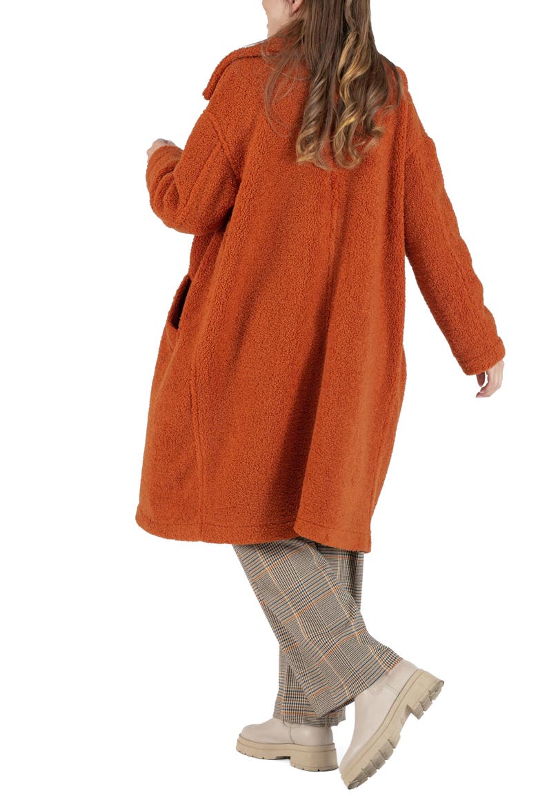 Léonie Long pregnancy coat, Alternate, color, COPPER