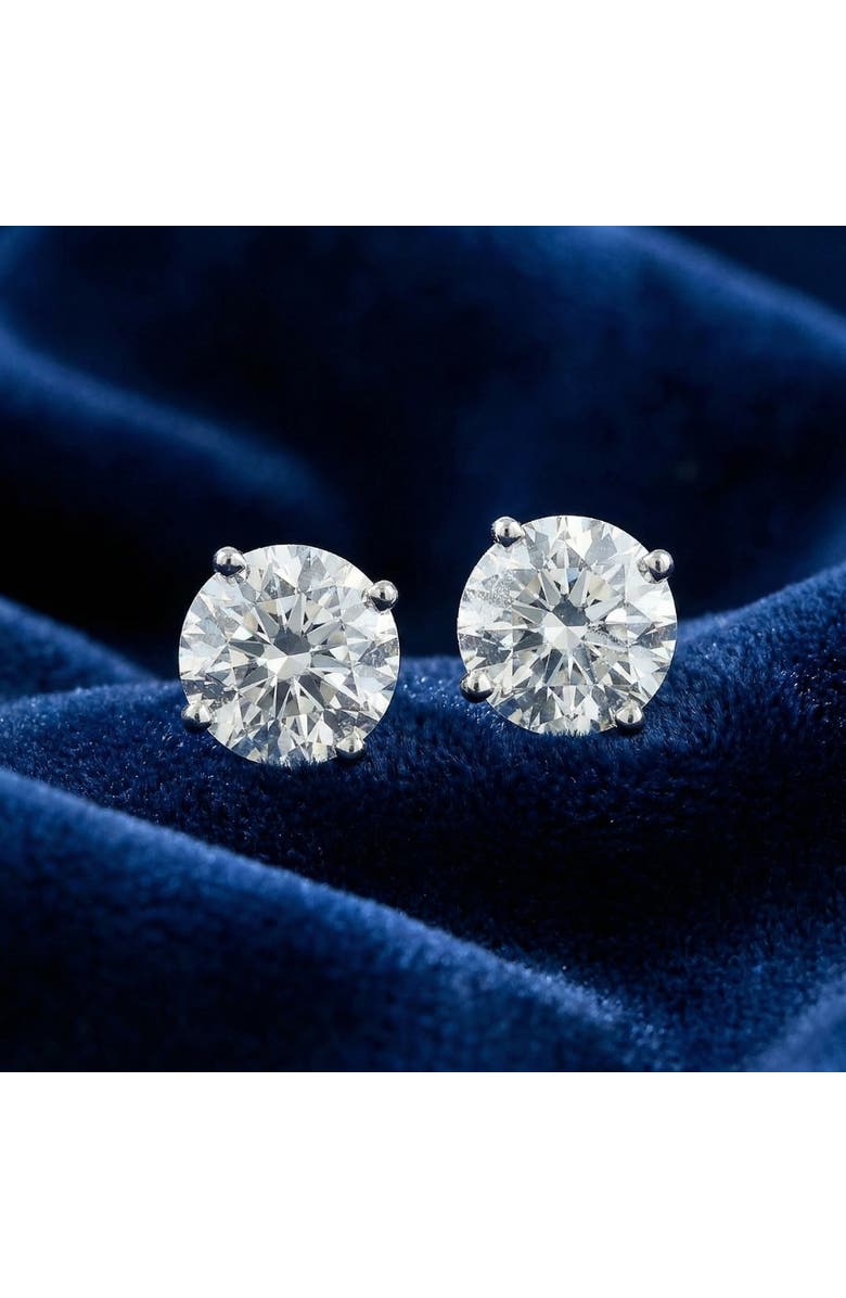Bliss Diamond 3 Cttw Diamond Studs With Screw Backs 14k Gold Lab Grown, Alternate, color, 14K White Gold