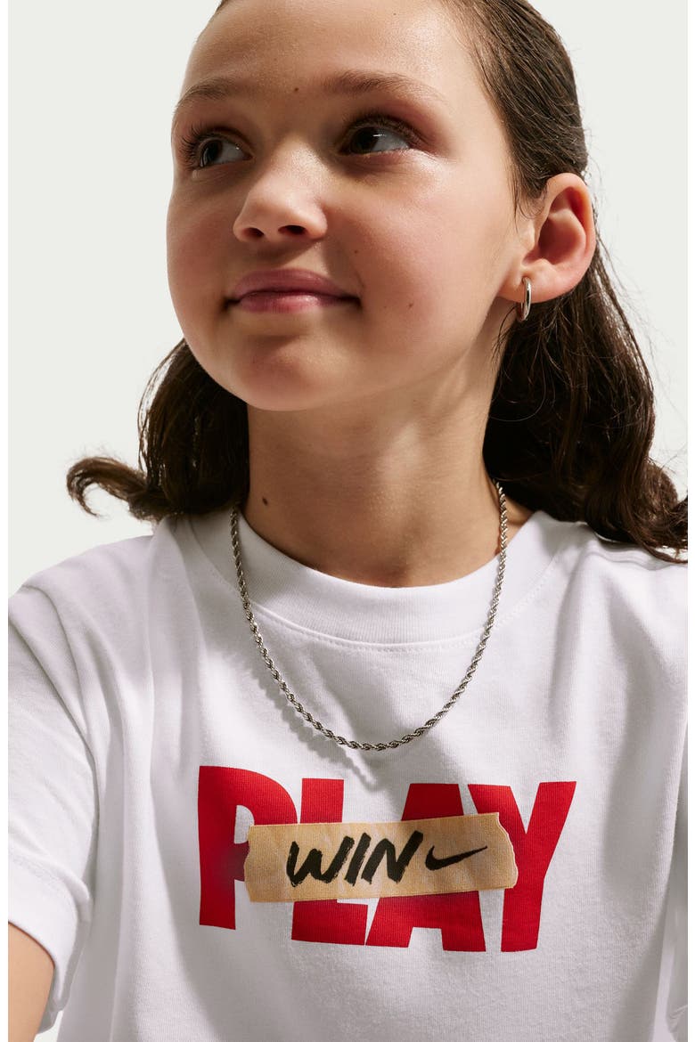 Kids' Play Graphic T-Shirt, Alternate, color, WHITE