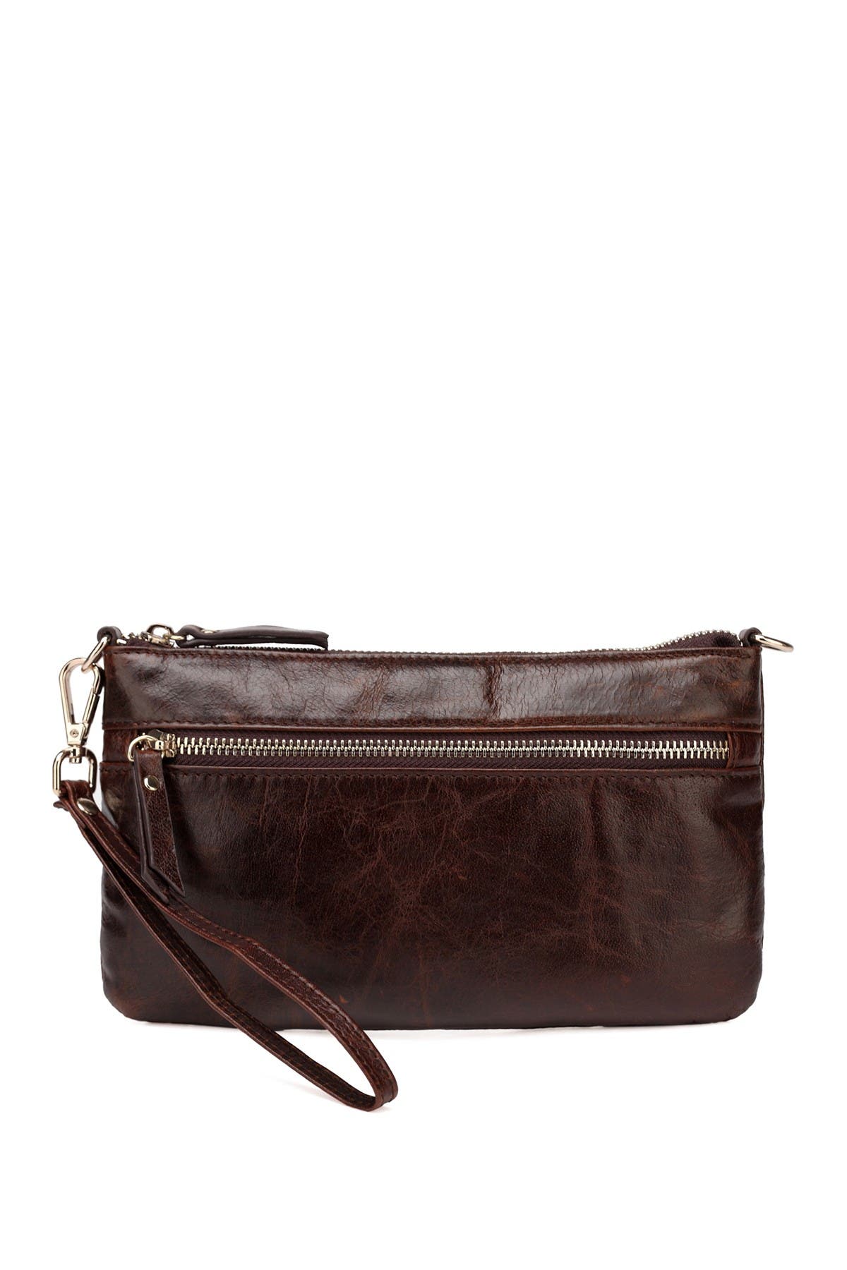 VICENZO LEATHER Maci Distressed Leather Crossbody Clutch, Main, color, 