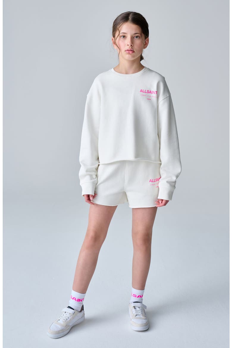 Kids' Underground Sweatshirt & Shorts Set, Alternate, color, WHITE