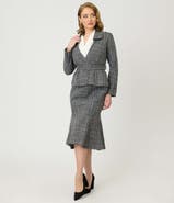 Unique Vintage Tweed Tina Trumpet Skirt