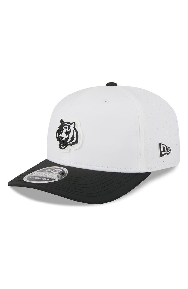 New Era Men's New Era  White/Black Cincinnati Bengals 2025 NFL Training Camp 9SEVENTY Adjustable Hat, Main, color, 
