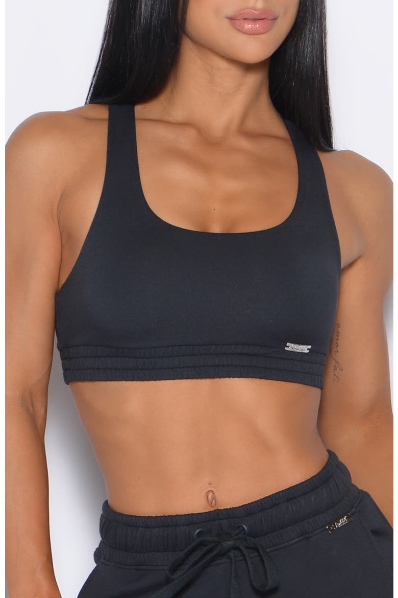 Sweat Lounge Bra, Main, color, Vintage Black