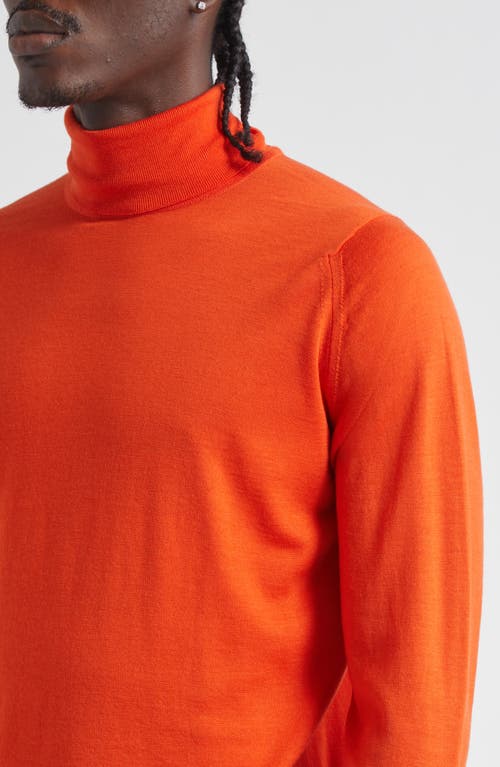 John Smedley Richard Turtleneck Merino Wool Sweater In Red
