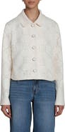 Bagatelle Embroidered Eyelet Boxy Cropped Jacket