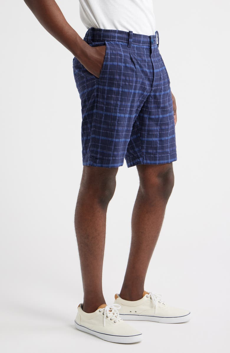 Tommy Bahama Midnight Check Pleat Shorts, Alternate, color, 