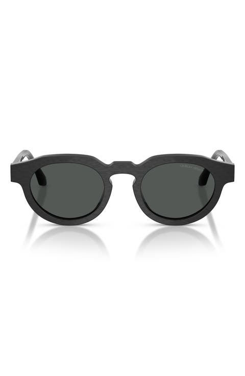 47mm Round Sunglasses