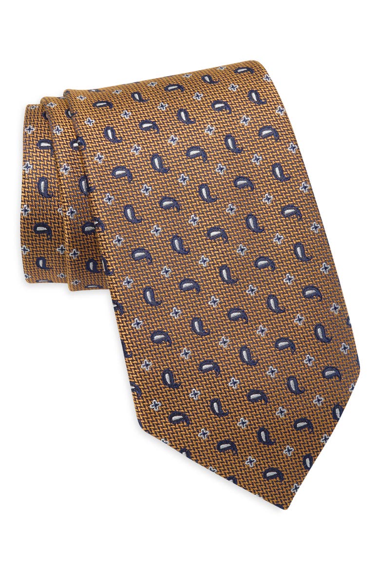 Spaced Medallion Tie, Main, color, YELLOW