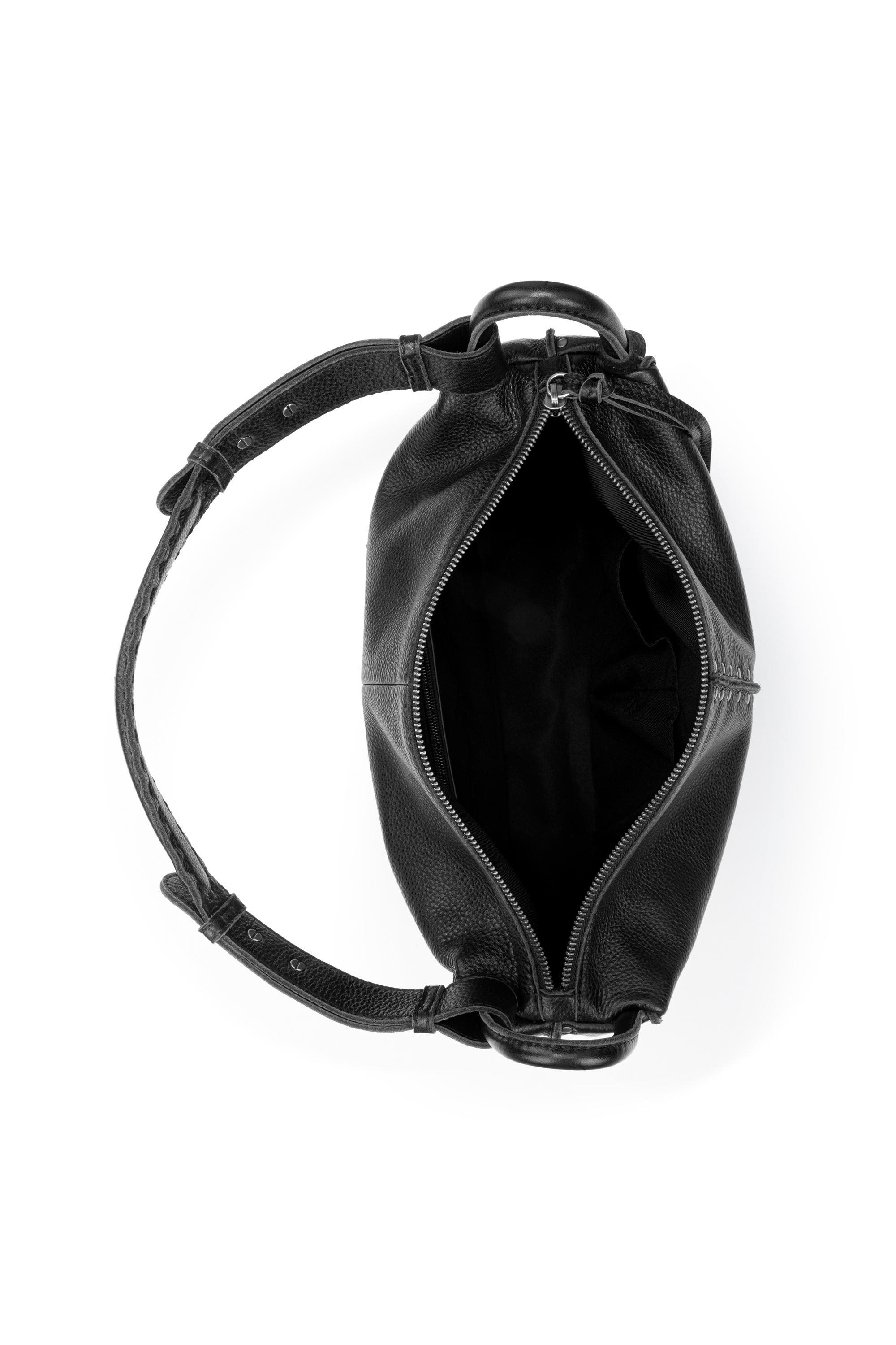 The Sak Los Feliz Hobo Leather Bag, Alternate, color, Black Silver Stud