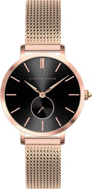 Alfred Sung Serenity Mesh Strap Watch, 33mm