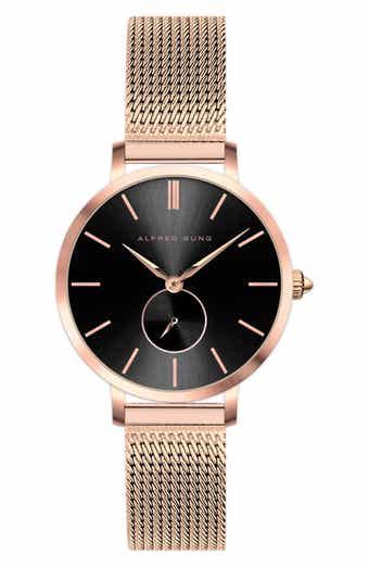 Alfred Sung Serenity Mesh Strap Watch, 33mm