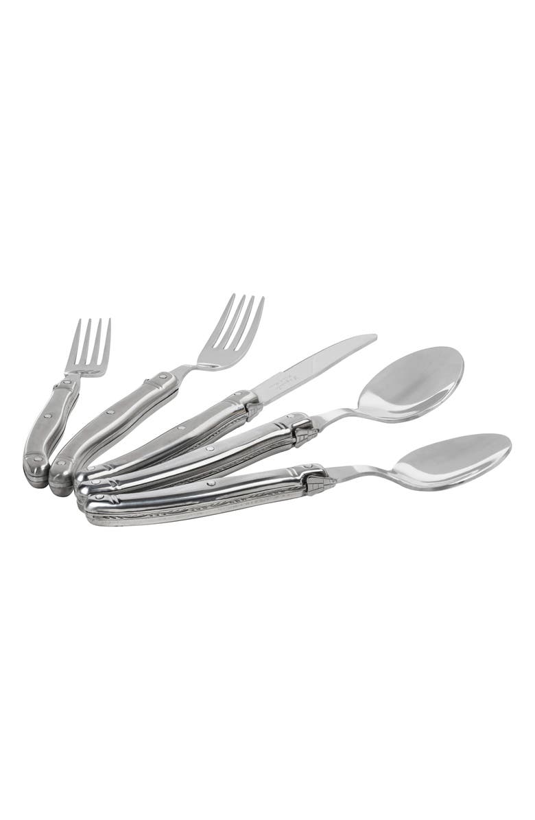 FRENCH HOME 20-Piece Laguiole Connoisseur Flatware Set, Alternate, color, Stainless-Steel
