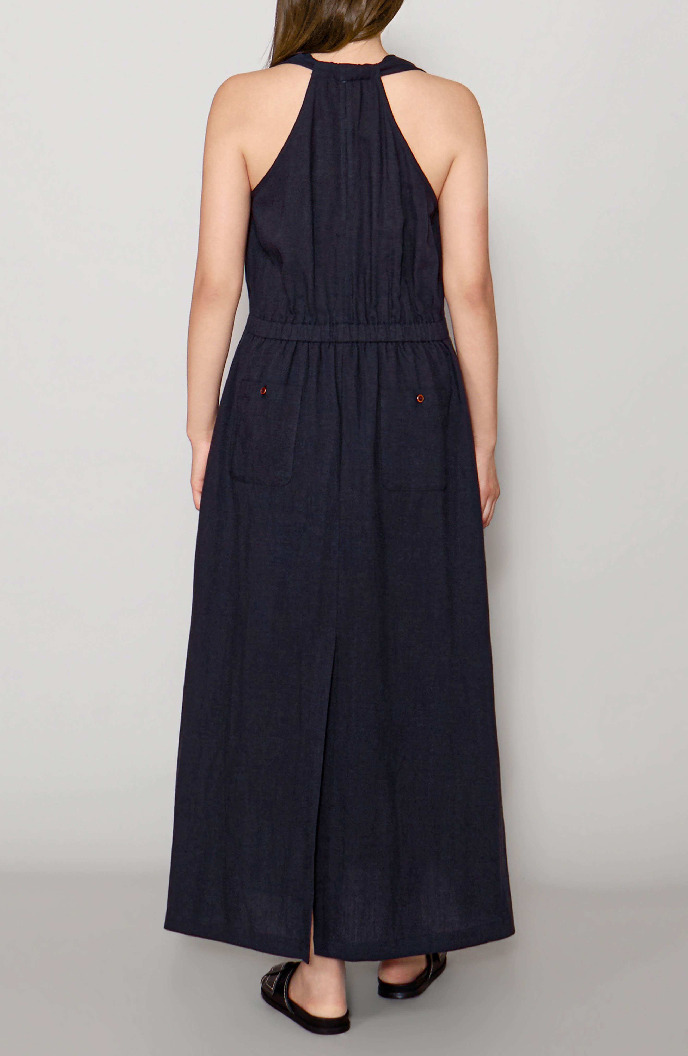racerback halter dress Racerback Maxi Zip Dress