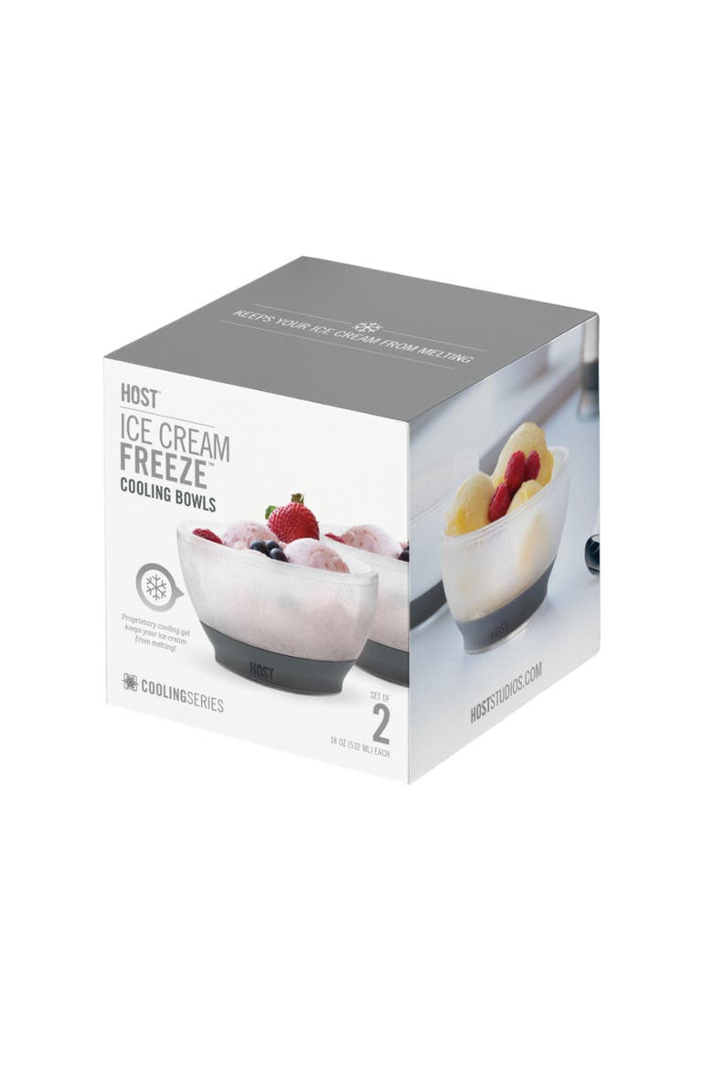 Ice Cream FREEZE Cooling Bowl Set of 2, Alternate, color, Gray