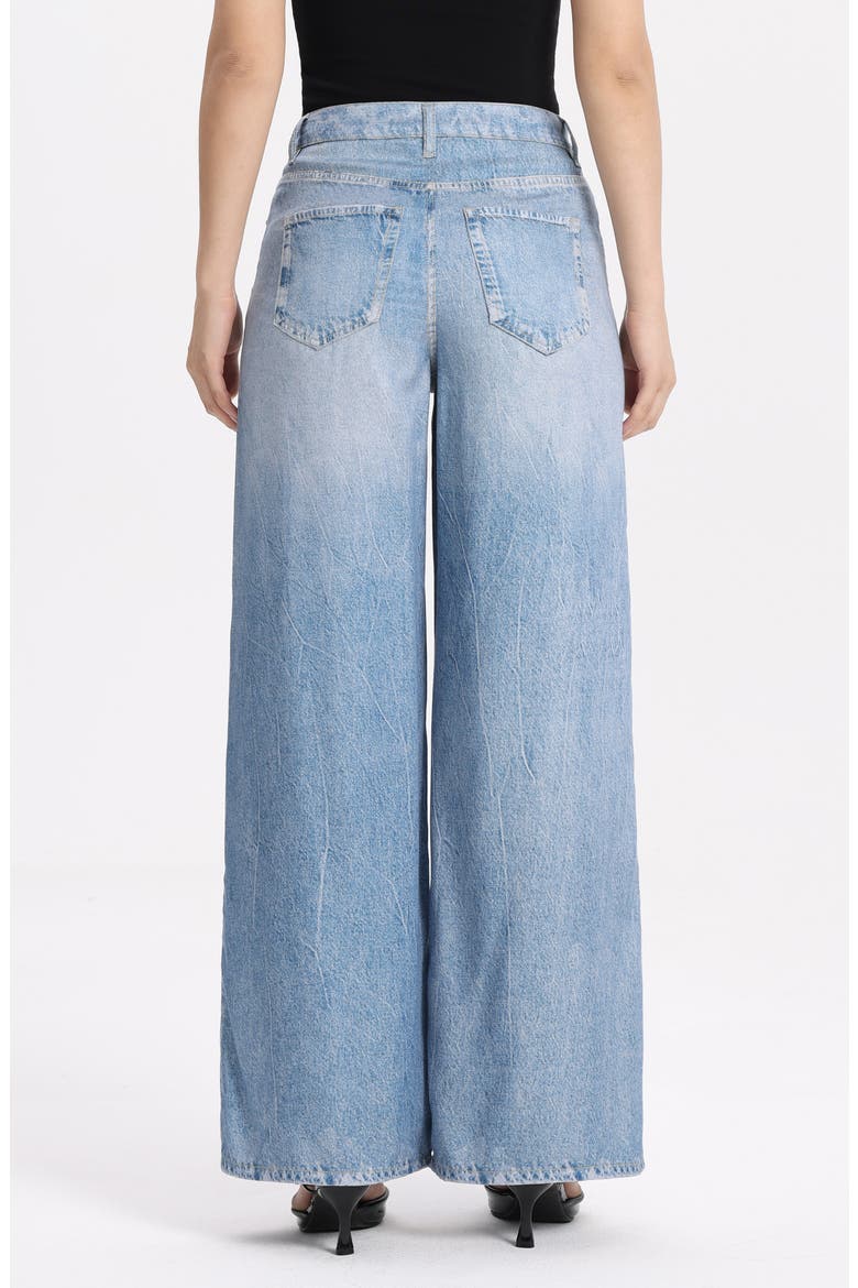 High Waist Wide Leg Jeans, Alternate, color, FLOWING CLOUDS