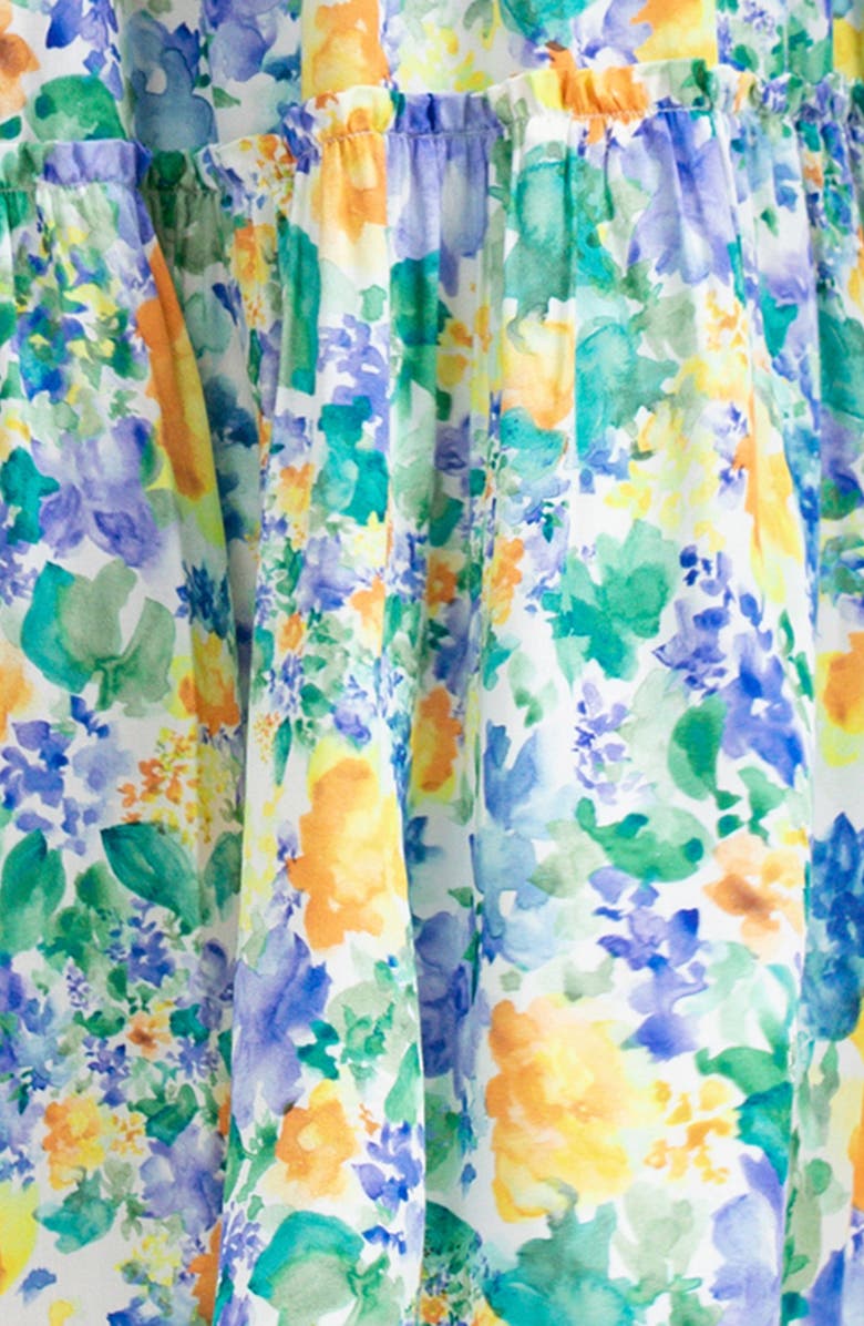 PIETRO BRUNELLI MATERNITY V-Neck Flare Maternity Maxi Dress, Alternate, color, Medium Green