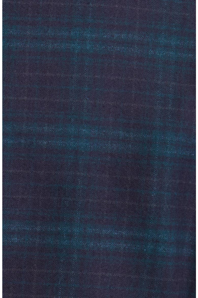 Midland Soft Constructed Plaid Stretch Wool Sport Coat, Alternate, color, NAVY/ OLIVE