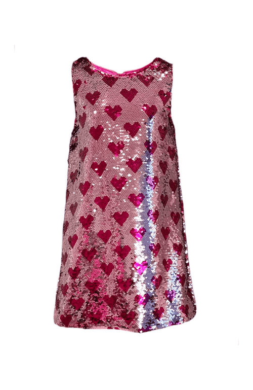 Lola + The Boys I Love You Sequin Dress In Red