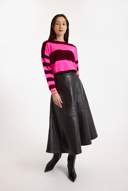 Brodie Pure Cashmere Molly Crew Neck 100% Cashmere Sweater In Pink