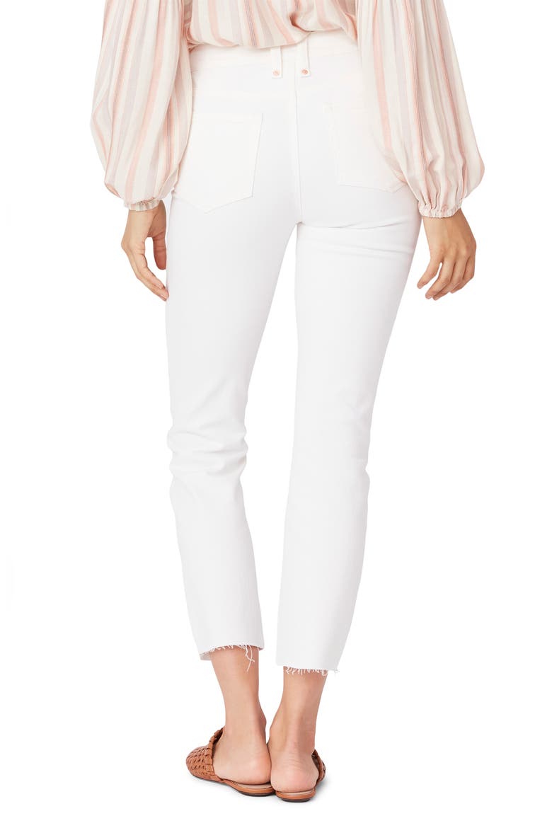 Cindy High Waist Raw Hem Ankle Straight Leg Jeans, Alternate, color, TONALECRU