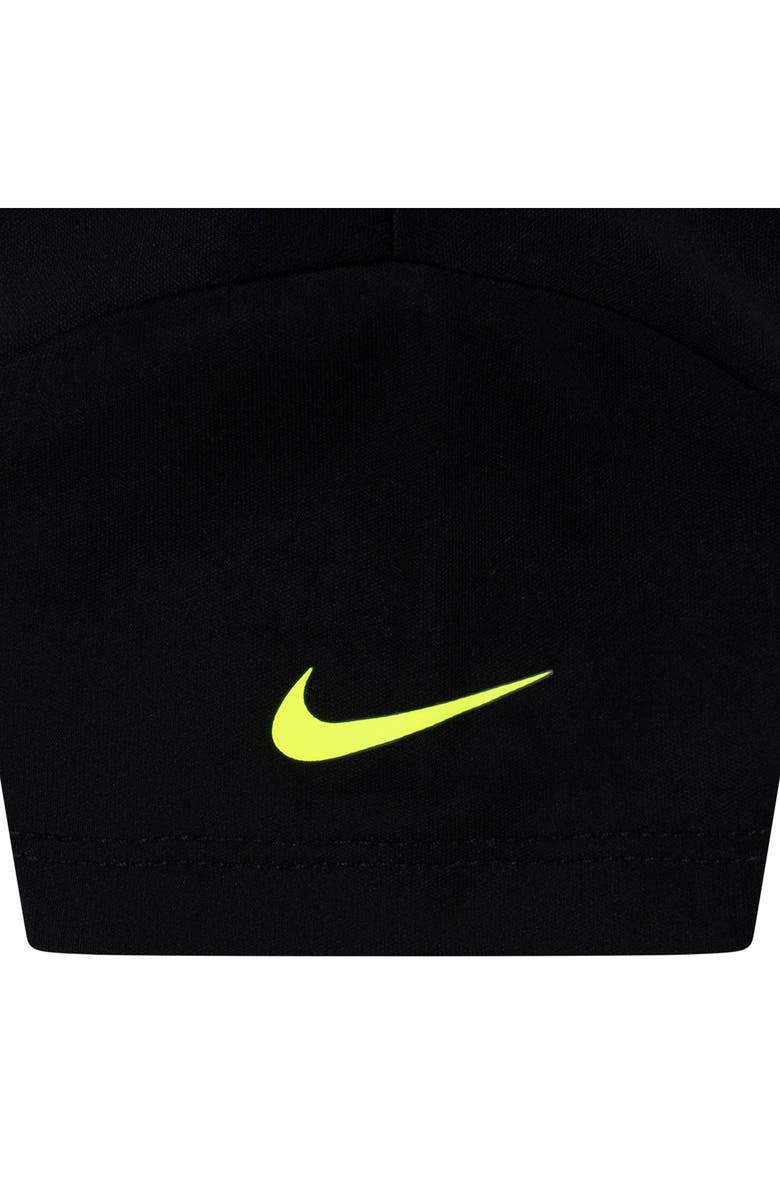 3 Brand Littles Go Time Graphic T-Shirt & Shorts Set, Alternate, color, Black