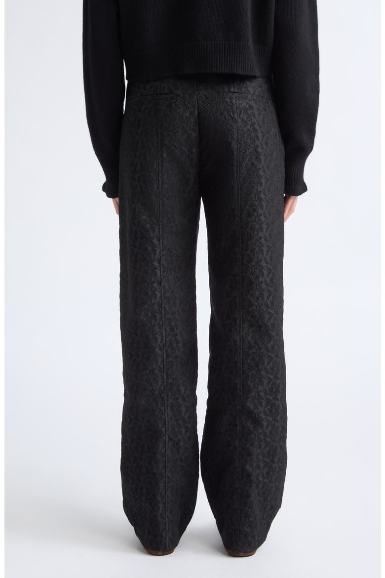 Darmela Begonia Jacquard Pants, Alternate, color, BLACK