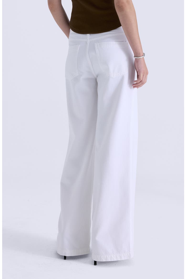 Jadyn Drawstring Mid Rise Palazzo Jeans, Alternate, color, OPTIC WHITE