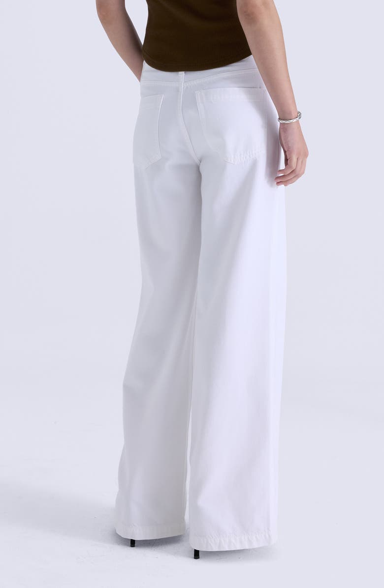 Pistola Jadyn Drawstring Mid Rise Palazzo Jeans, Alternate, color, Optic White