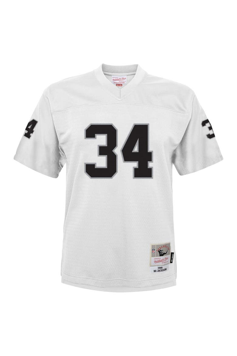 Youth Mitchell & Ness Bo Jackson White Las Vegas Raiders 1988 Retired Player Legacy Jersey, Alternate, color, White