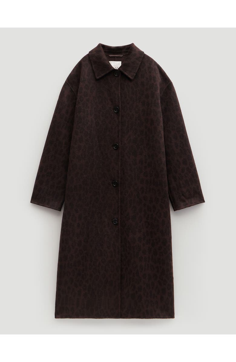 Hush Edie Pure Wool Leopard Double Faced Coat, Alternate, color, Brown Leopard