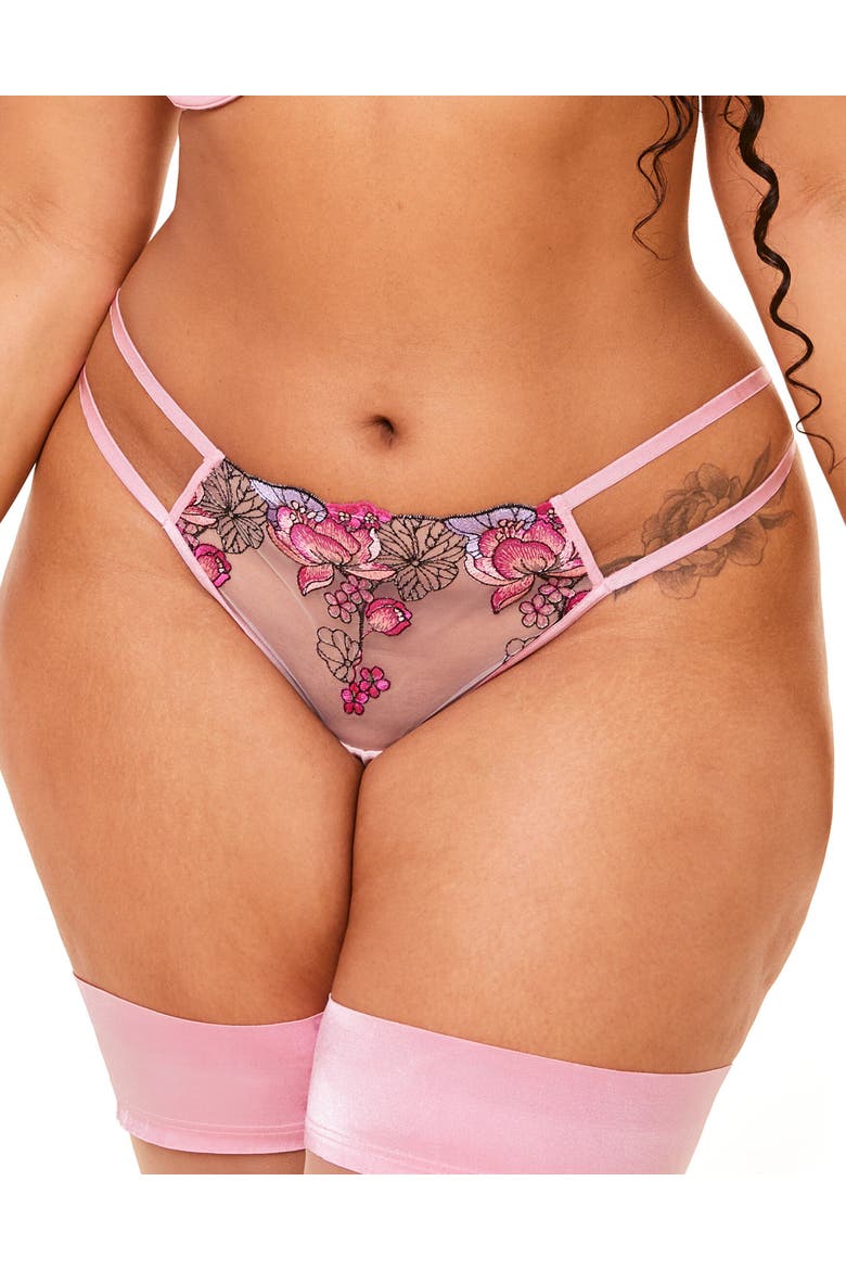 Emilie Brazilian Panties, Main, color, Floral pink