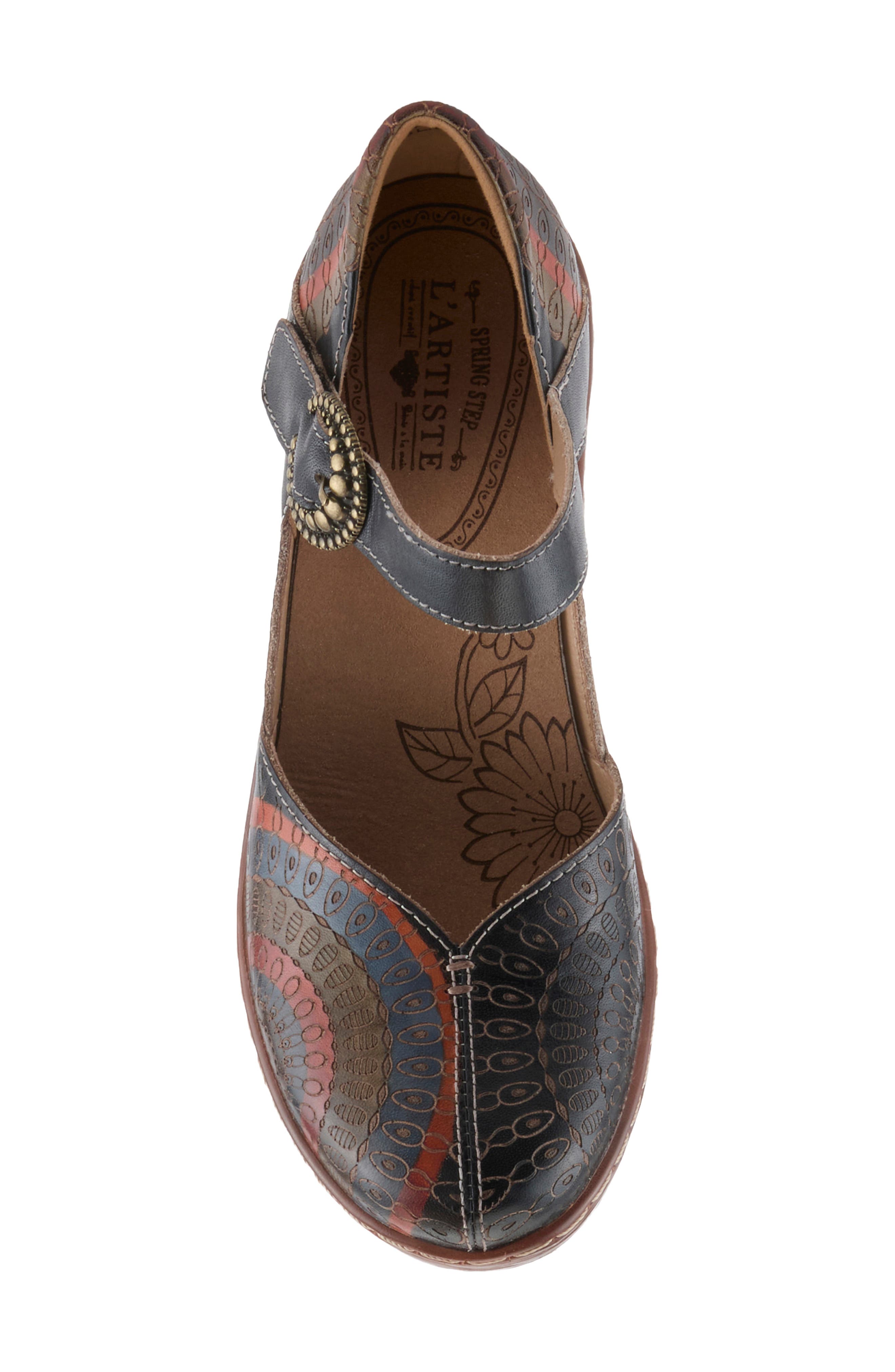 Veesome Leather Mary Jane Pump, Alternate, color, BLACK MULTI