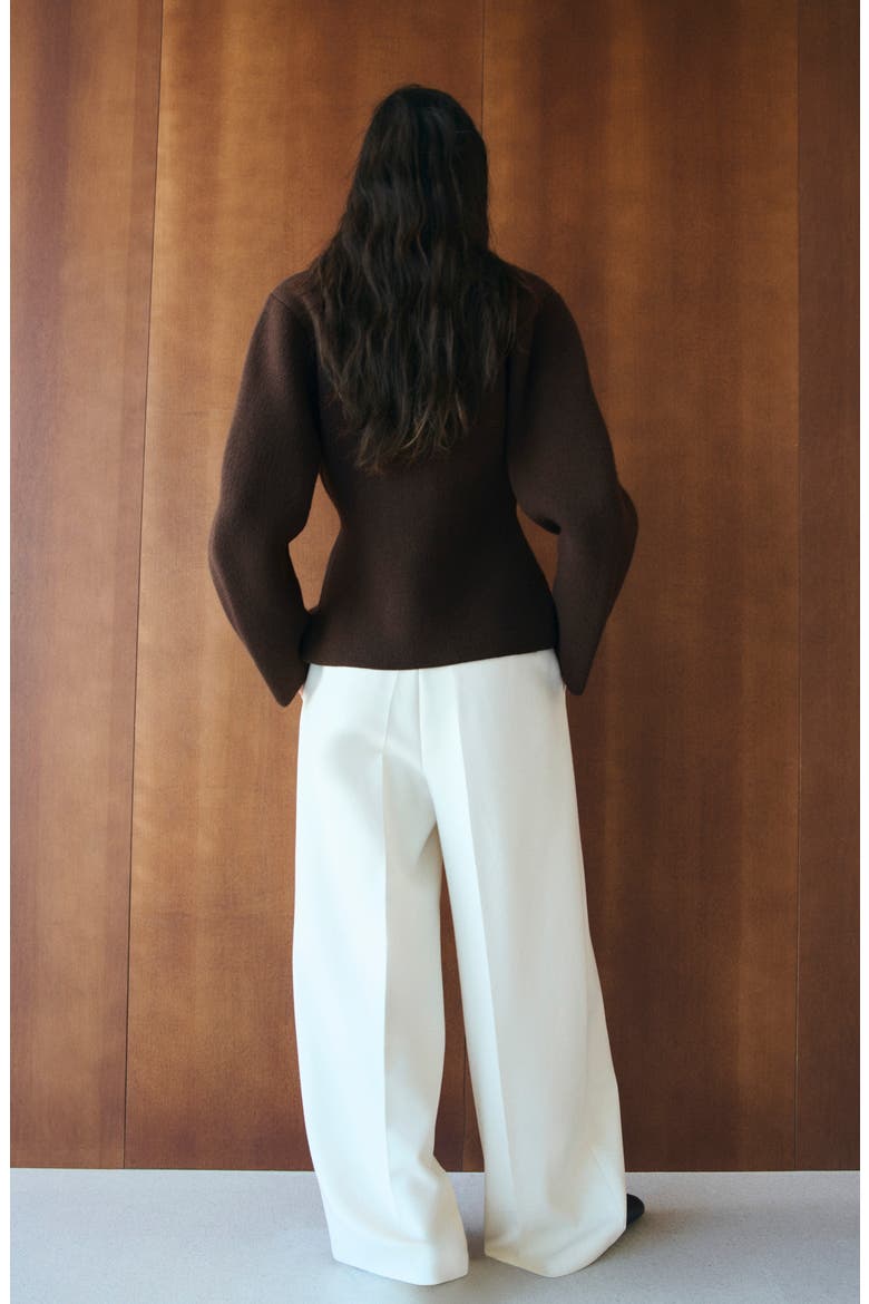 V-Neck Cardigan, Alternate, color, CHOCOLATE