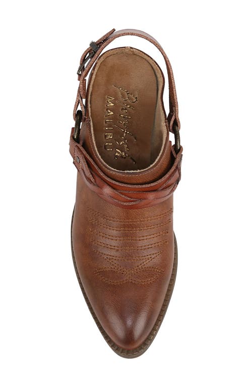 Blowfish Malibu Women's Robin Pointed Toe Block Heel Mules In Tan Faux Leather