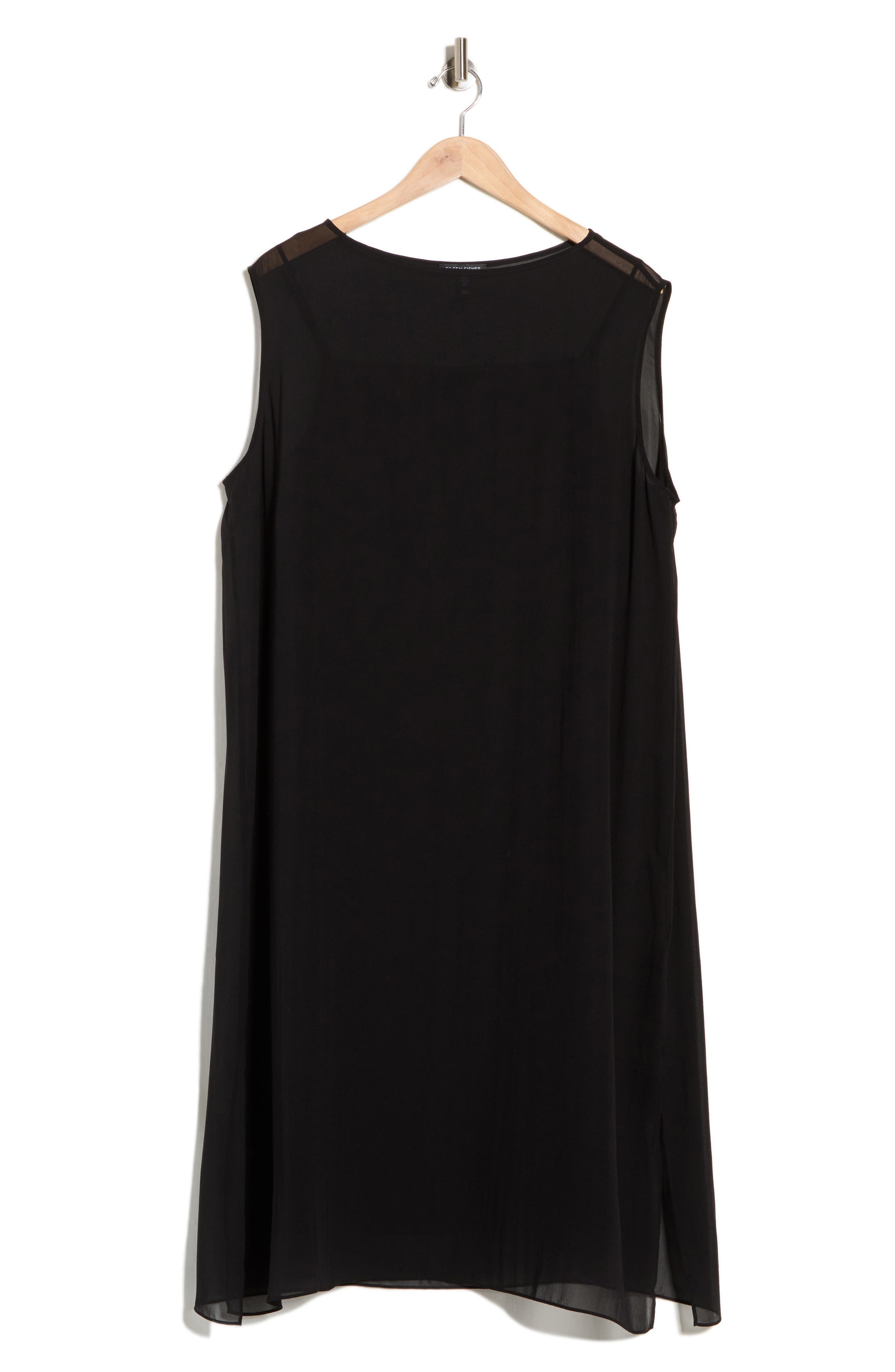 Eileen Fisher Bateau Neck Silk Dress