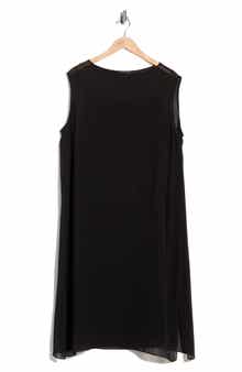 Eileen Fisher Bateau Neck Silk Dress