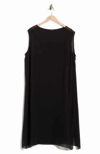 Eileen Fisher Bateau Neck Silk Dress