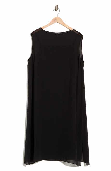 Eileen Fisher Bateau Neck Silk Dress