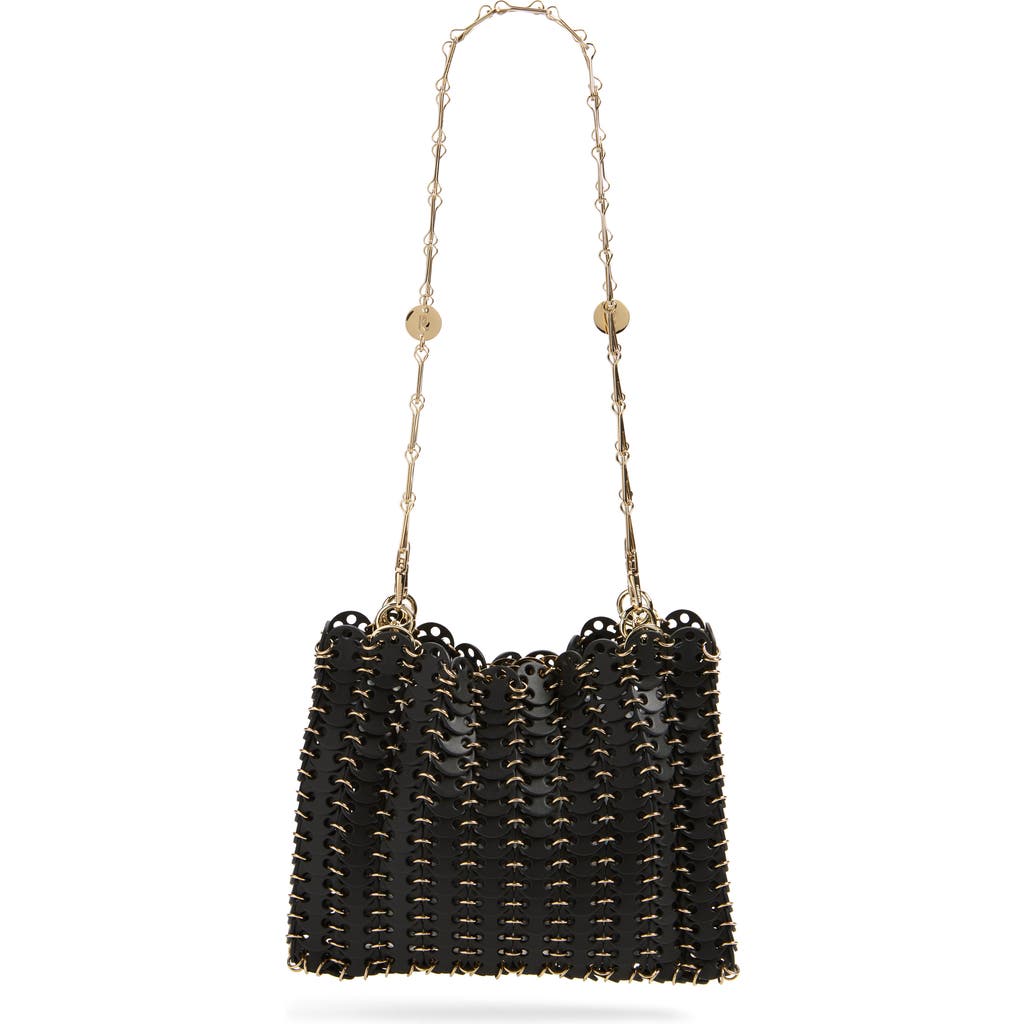 Rabanne 1969 Leather Shoulder Bag in Black /Gold  product