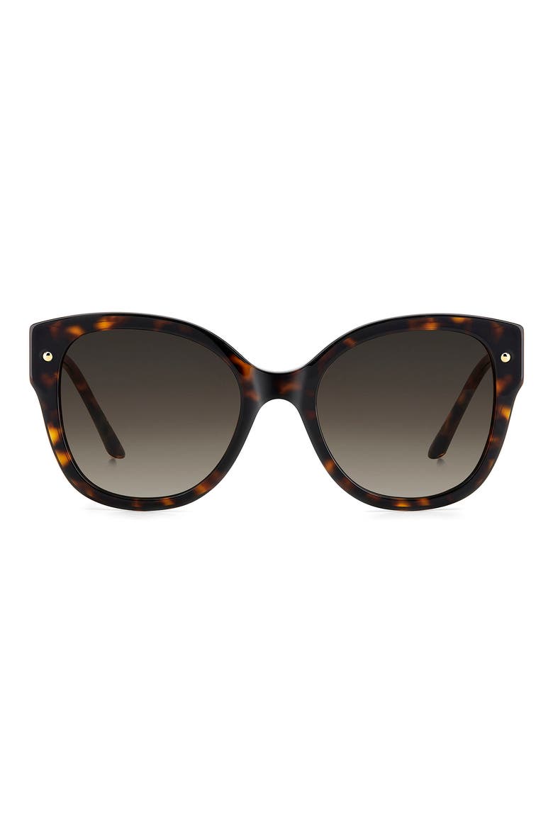 55mm Gradient Butterfly Sunglasses, Main, color, HAVANA/ BROWN SF
