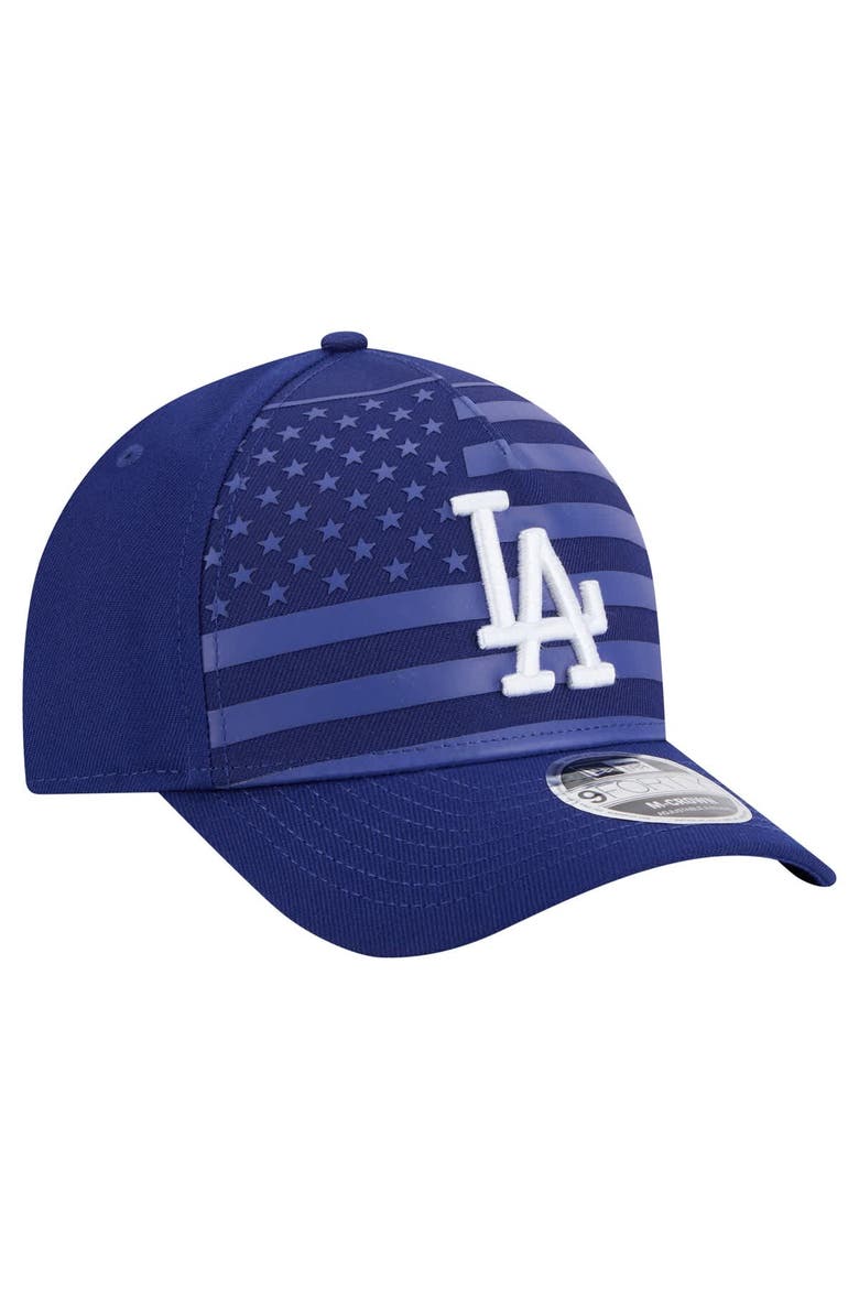Men's New Era Royal Los Angeles Dodgers American Flag 9FORTY M-Crown A-Frame Adjustable Hat, Alternate, color, Royal