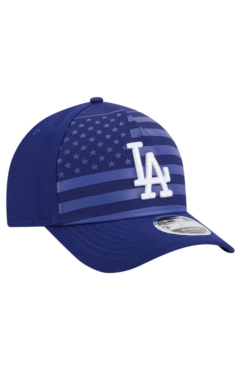 New Era Men's New Era Royal Los Angeles Dodgers American Flag 9FORTY M-Crown A-Frame Adjustable Hat, Alternate, color, Royal